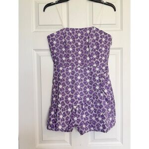 DO+BE Purple Ruffled Fit and Flare Mini Jumpsuit